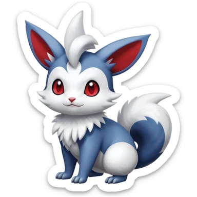 Shiny Furret-Minccino-Meowstic-Absol-Zangoose-Hybrid (Full body) sticker