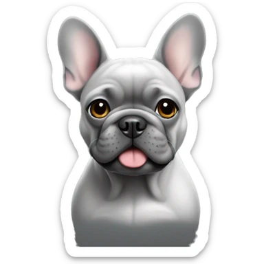 Grey french bulldog sticker