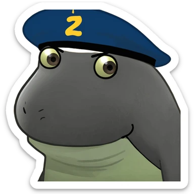 Bob wearing a hat  sticker