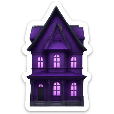 Dark Purple Gothic house  sticker