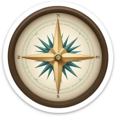 compass pointing nord sticker