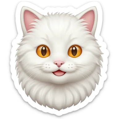 beyaz kedi emojisi sticker