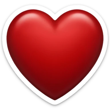 dark red heart emoji very dark red  sticker