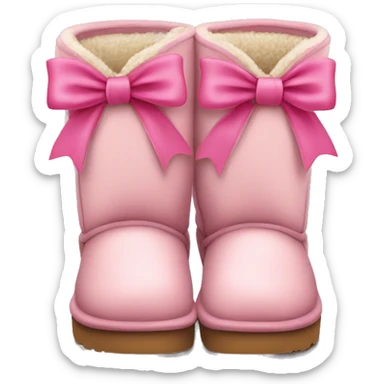 Uggs with pink bow on top sticker