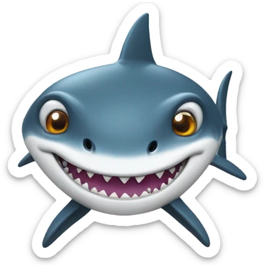 Shark with star eyes sticker