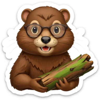 spectacled beaver sticker