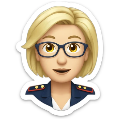 Marine Lepen croix sticker