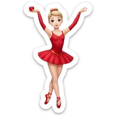 Make apple type ballerina emojis full body  sticker