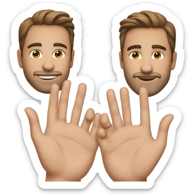 Cara con las dos manos en alto sticker