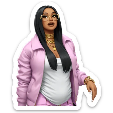 beautiful girl with jewelry sticker