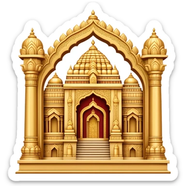 Tirupati Balaji Temple Landmark Emoji – Showcasing the temple’s golden entrance and intricate carvings. sticker