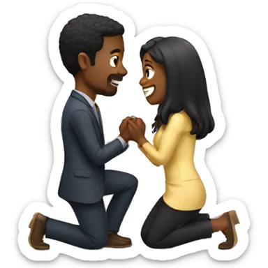 Marriage proposal sticker