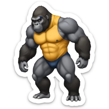 Silverback gorilla sticker