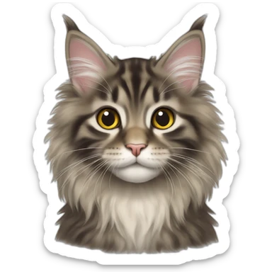 Maine coon kitten sticker