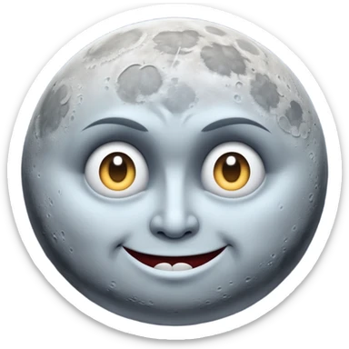 Cursed Pervertedly Smirking Side-eying Side-glancing   Moon sticker