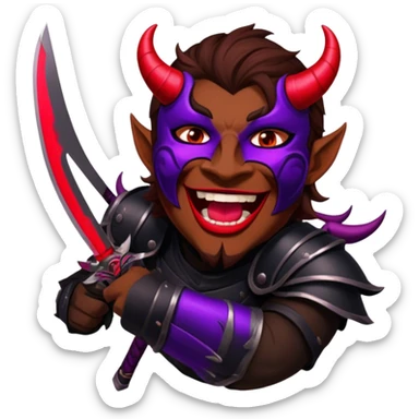 Demon-Horned Warrior sticker