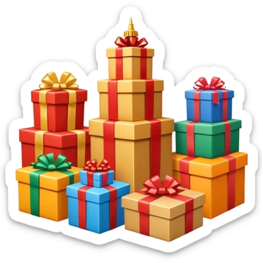 Empire State Building covered with packages sticker