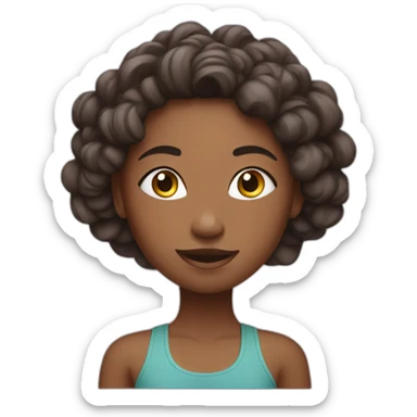 fit yoga girl sticker