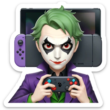 Persona 5 joker playing on The Nintendo switch sticker