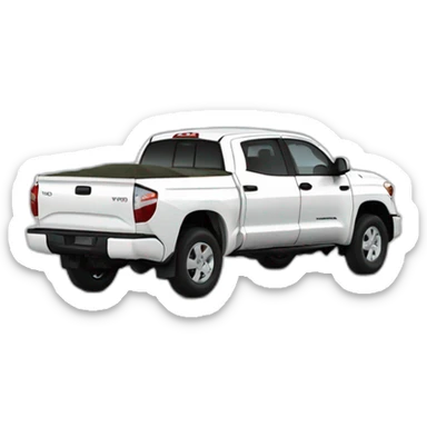 White toyota tundra sticker