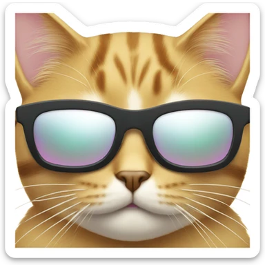 Cat with sunglasses sticker