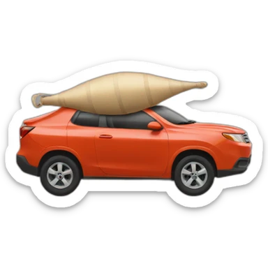 Un voiture sautant d'un tremplin sticker