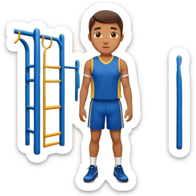 sportsman in the playground sticker