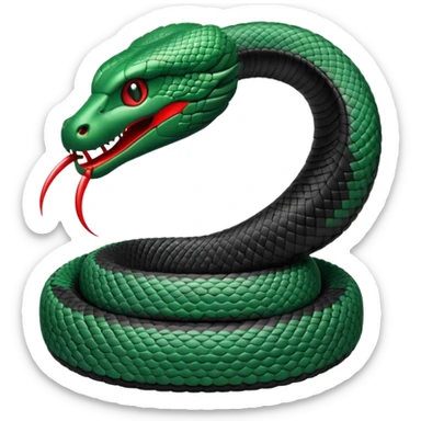 Black cobra with Thai flag in black theme sticker