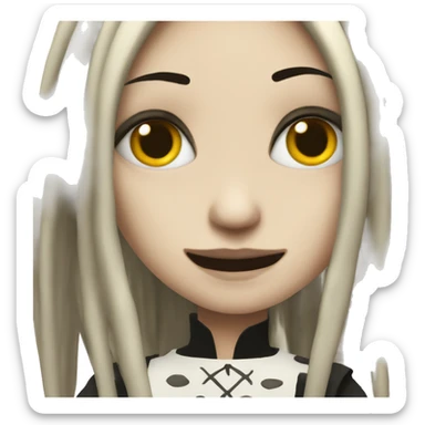Alice madness with dreadlocks  sticker