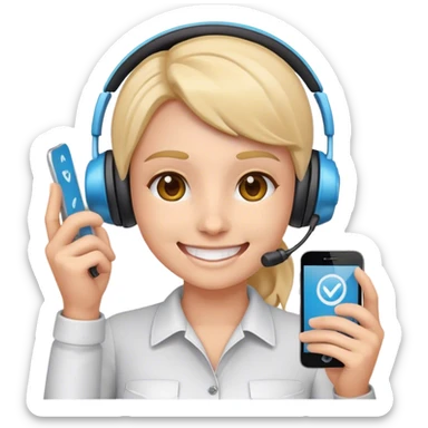create emoji of verification phone call succesuful sticker
