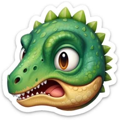 face of a dinosaur crying sticker