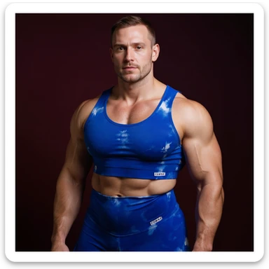 Create a photorealistic image similar to the reference photo. Show less developed muscles on one side of the body due to asymmetries, clearly highlighting the muscular difference between the two sides while maintaining the realistic photographic style. sticker