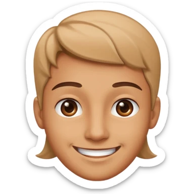 Someone smiling with a side eye sticker