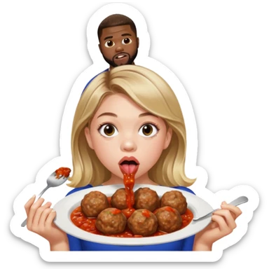 Sydney Sweeney licking Kevin harts meatballs sticker