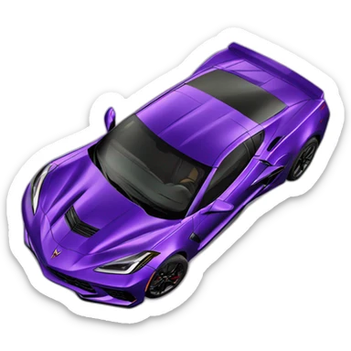 Purple Corvette c8 sticker