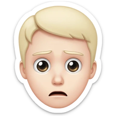 confused, sad, scared sticker