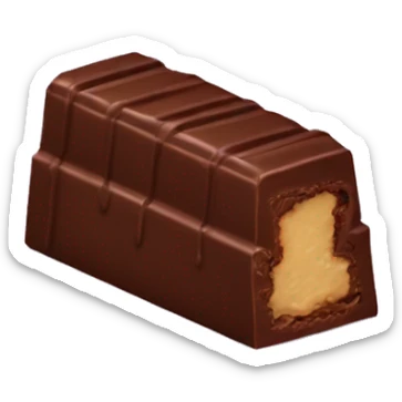 Chocolate bar with a little bite on its left  sticker