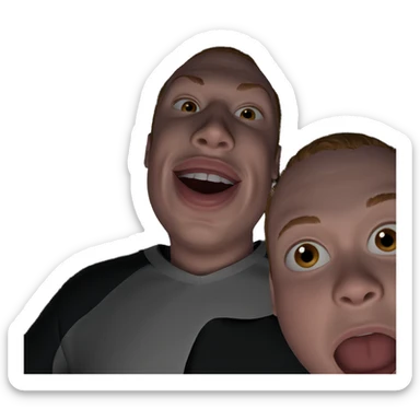 surprised boys in a meme sticker
