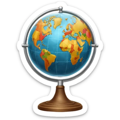 globe on an empty chalkboard sticker