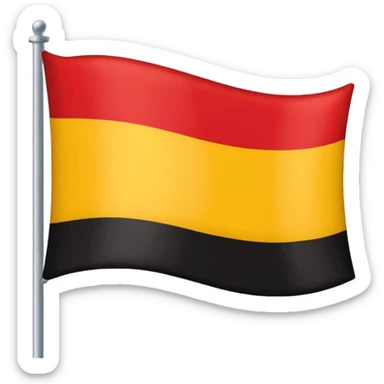 Bandera con colores, rojo, amarillo y negro, inspirada en Alemania sticker