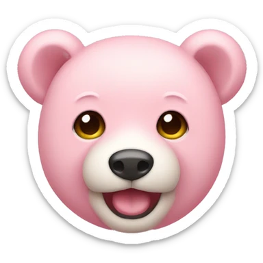 Light pink teddy bear sticker