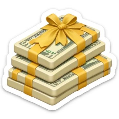 plain ivory money sticker