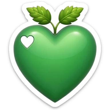 Quiero un corazón color verde pino sticker
