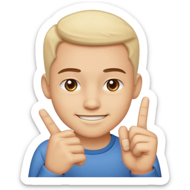 Face smirking and pinching fingers  sticker