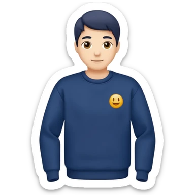 minimalist pullover, medium weight sticker