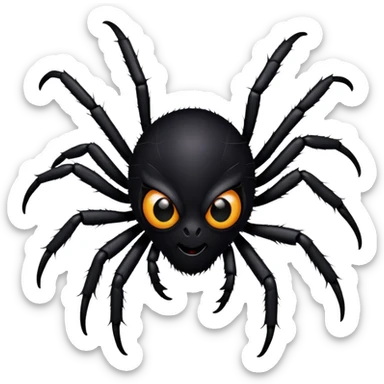 Black spider goth sticker