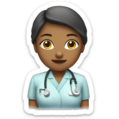  Female physiotherapist assistant without stethoscope sticker