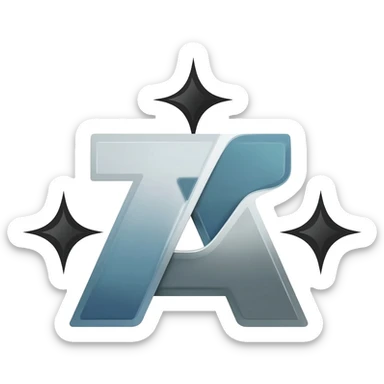 black stars sparkling ai symbol sticker