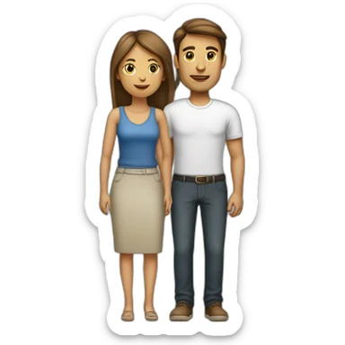 Femme debout sur un homme debout sticker