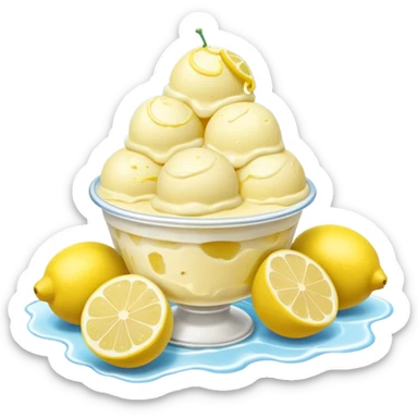 Italian seaside lemon ice cream, Blue white stripes, overflowing lemons, clear blue sky and ocean
Travel photography style, vivid, joyful summer mo sticker